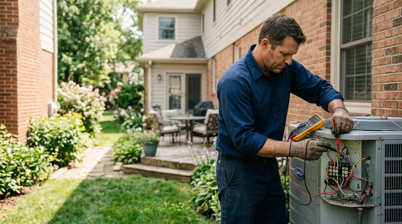 HVAC technician working near George, IA